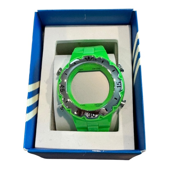Adidas Originals Watch 6032 Neon Green Digital Stainless Steel Water Resistant - Picture 1 of 5